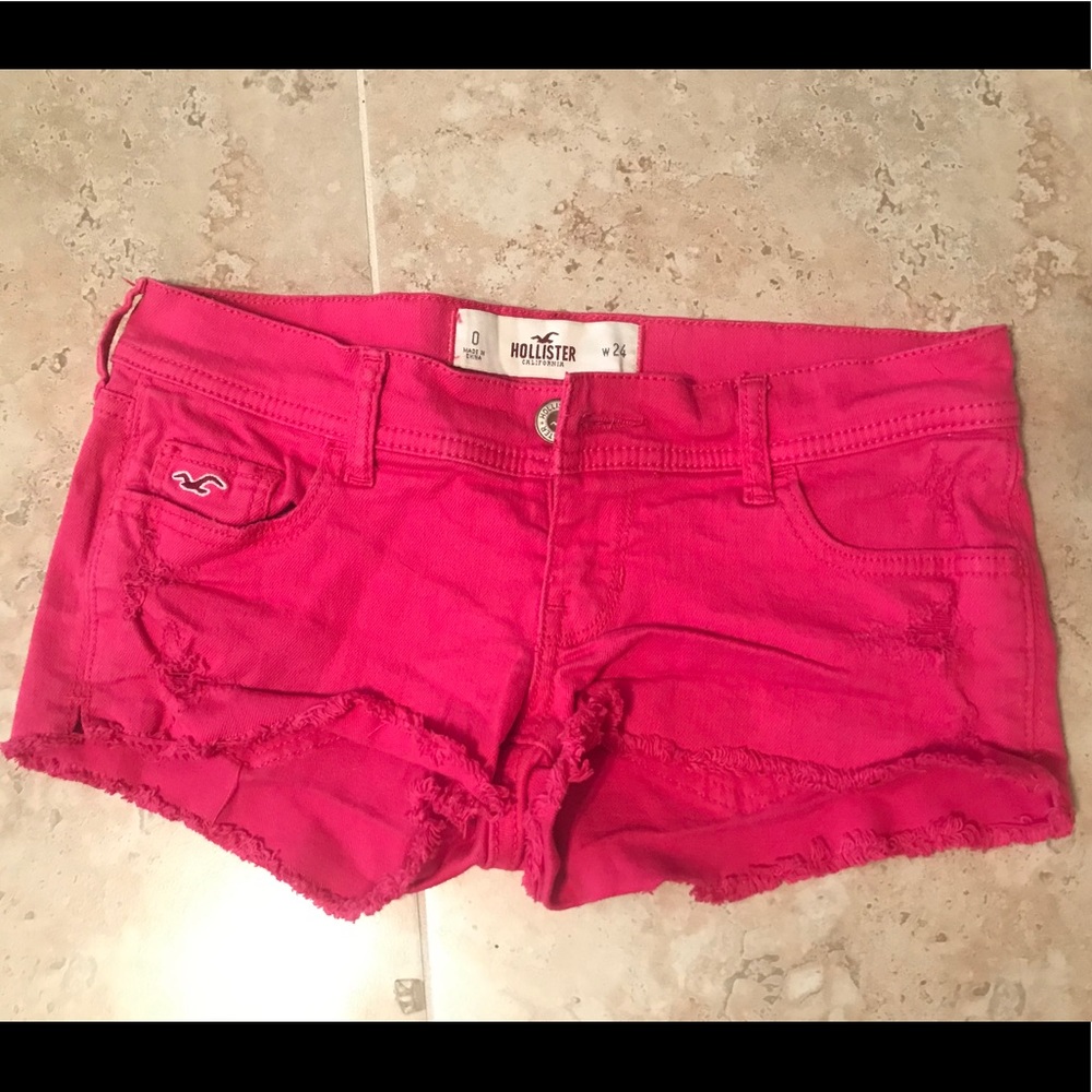 Hot pink hollister shorts